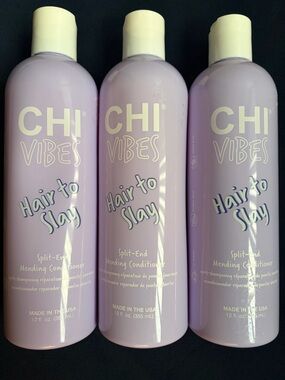 CHI Vibes Hair to Slay Split End Mending Conditioners Set Of 3 New
